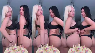 Julia Burch And Her Friend Goes Wild In Lingerie Celebrating In A Fun Birthday Video