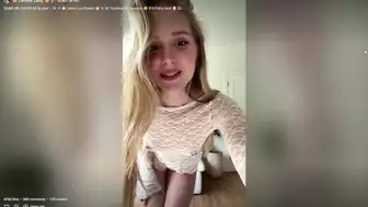 Caroline Zalog Strips And Teases In White Lingerie For A Steamy Live Stream Video