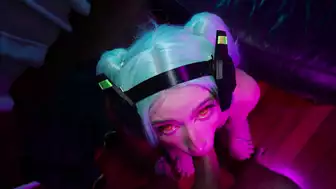 Scarlet Chase Cyberpunk Edgerunners Sexy Cosplay Video End With Steamy Sex
