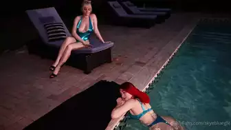 SkyeBlueGfe Gets Naughty In The Pool With A Redhead Babe In This Steamy Lesbian OnlyFans Video