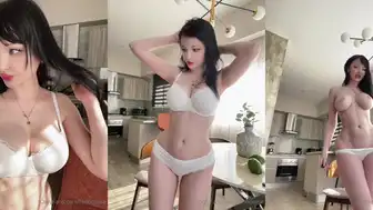 Hidori Rose In White Lingerie Showing Off Her Curvy Goddess Body In Sensual Video