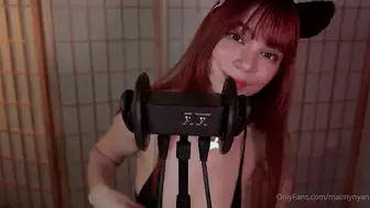 Maimy Nyan In Cat Ears Teasing With A ASMR Video On OnlyFans