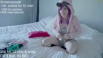 Cherrycrush Live Stream Video Pink Wig And A Cute Cosplay Tease