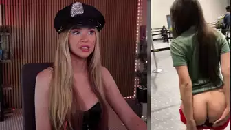 Bebahan React To  Dungeon Blonde Petite Cutie Takes A Black Dildo In Police Roleplay