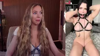 Bebahan React to Naughty Porn Clips in internet live video