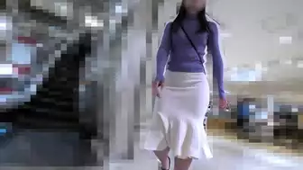 Asian Petite Cutie Exposed her Bouncy Ass Walking in Public with Her Tight Skirt