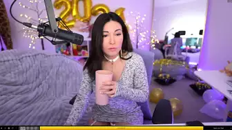 Alinity Brunette Petite Cutie Teases Her Lags In Lingerie During New Year’s Live Stream
