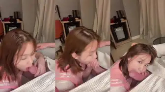 Imyujia Performing Sloppy Blowjob Action In POV Style Video