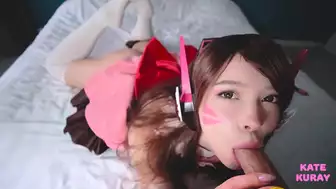 Kate Kuray Gives a Sloppy Blowjob and Gets Banged Hard On Her Pussy in Cosplay Lingerie.