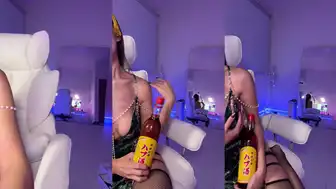 Yukina0069 live Teasing in Lingerie and Fishnets During a Live Stream Video.