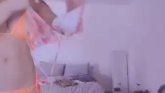 Katee Owen Curvy Goddess Teasing in Orange Bikini Video