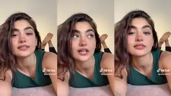 TikTok  @cuteseline in a sexy top video