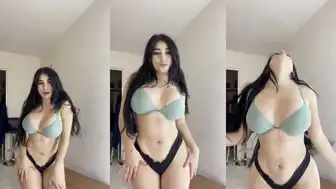 Ebony Goddess Magaly Play In Sexy Lingerie Showing Her Curvy Body In Miami Video