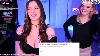 TheNicoleT play truth or dare during a 7 year anniversary live stream