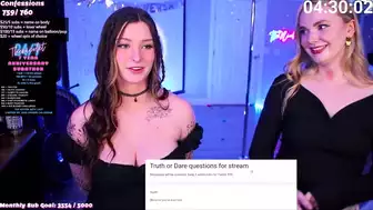 TheNicoleT play truth or dare during a 7 year anniversary live stream