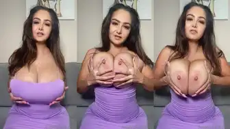 Ava Addams Sensual Boobs Tease in Purple Dress Video