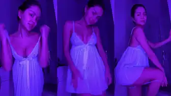 MiraSjuice Teases in a Tight White Dress in This Seductive OnlyFans Video