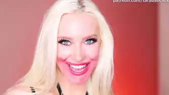 TaraBabcock Blonde Shows Off Her Assets in a Black Bondage Outfit Video