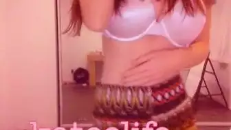 Katee Owen Teasing in Lingerie in Private Bedroom Video