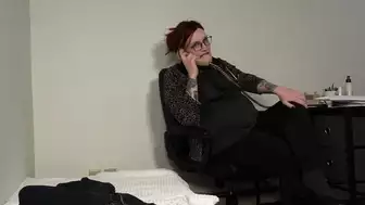 Bettie Bondage Pregnant Curvy Goddess Masturbation Tease with Vibrator in School Nurse Fantasy