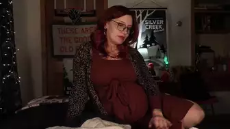 Bettie Bondage Pregnant Curvy Goddess Rides Step Son's Cock in Cozy Bedroom Video.