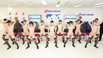 Asian Petite Cuties Showing off their Tits and Ass in Pussy airlines Video