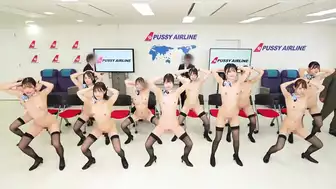 Asian Petite Cuties Showing off their Tits and Ass in Pussy airlines Video