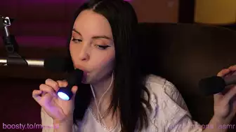 Moona Fansly ASMR Video Sensual Blowjob Teasing with Sex Toy Video