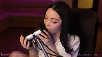 Moona Fansly ASMR Solo Video Featuring Sensual Mic Play Video