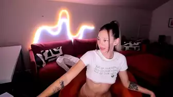 Miss Alice Stream In White T-shirt And Panties