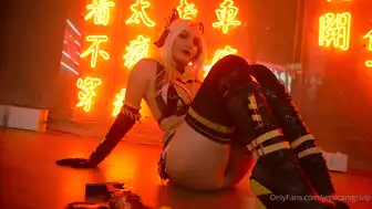 Jessica Nigri teases in naughty cosplay outfit showing her thick thighs and juicy ass in this steamy OnlyFans video.