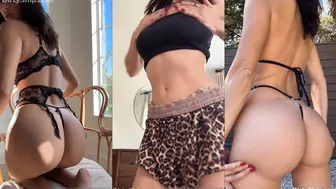 Natalieroush Teases in Lingerie and Leopard Print Skirt Showing Juicy Ass in Compilation Video