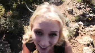 LittlePolishAngel OnlyFans Blonde Gives Sloppy Blowjob in Grand Canyon