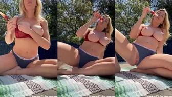 ThotsFlix Diora Baird Outdoor Bikini Popsicle Pussy Rubbing Video