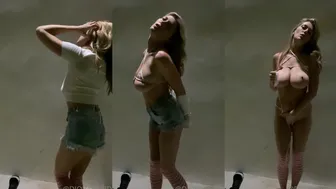 Diora Baird Strips From Shorts And Tank Top To Bikini In Sensual Striptease Video