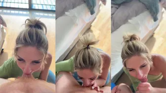 Cheerleader Kait POV Blowjob and Cum Swallowing Action in Leaked OnlyFans Video