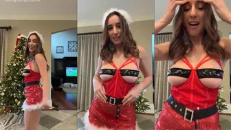 ChristinaKhalil Teases in Sexy Santa Lingerie with Big Boobs on Display from OnlyFans