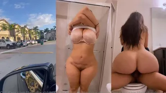 TheDirtyRabbitsX OnlyFans Curvy Goddess Strips Naked in Bathroom Teasing Big Tits and Thick Ass in Leaked Video