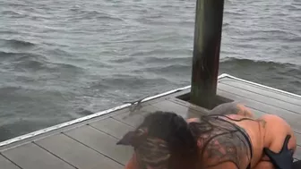 GIbbyTheClown stars in a wild outdoor fuck session by the pier in this explicit video