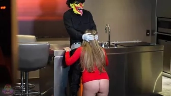 GIbbyTheClown Fucking Blonde in Red Dress and Thick Thighs in a Hardcore Video