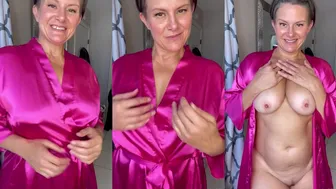 Carly_579 Good Morning Sexy Video Big Tits Tease in Pink Robe.