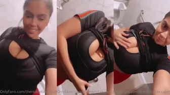 TheRealRebeccaJ teases her big boobs and wet pussy in a steamy solo masturbation video