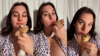 thehappychemical OnlyFans Video Sweet treat tease with Sarah Tonin in leopard print lingerie