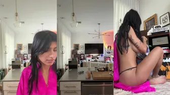 MiaKhalifa Exclusive OnlyFans Video Starts Her Morning Naked with Coffee And Shows Off Her Curves