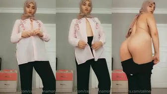 CelineCinnamon OnlyFans Curvy Goddess Strips to Reveal Her Big Booty and Juicy Tits in Bedroom Video