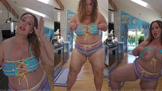 fantasymilfursula shakes her thick thighs in a bikini on OnlyFans teasing her fans on Mother's Day