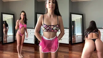 ChristinaKhalil Posing in Micro Bikini and Sexy Lingerie in OnlyFans Video