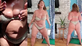 Ursula Andreia fantasymilfursula OnlyFans Curvy Goddess Twerking Tease in Leopard Bikini