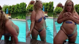Fantasymilfursula Curvy Goddess Pools Tease In Tiny Bikini For Her OnlyFans Video