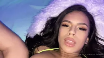 AutumnFallsXXX Titty Fuck and Masturbation in Neon Bikini OnlyFans Video